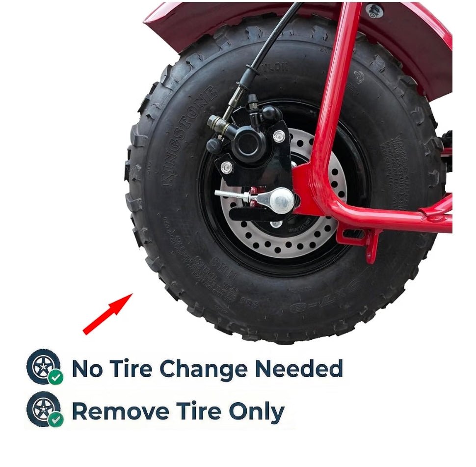 Drum to Disc Brake Conversion Kit for Coleman CT200U BT200X CT200U-EX Axis M200 Baja MB200 Mini Bike, 63mm Caliper 160mm Rotor – Weld-On + Bolt-On Upgrade, No Tire Change Needed - Horizon Endless