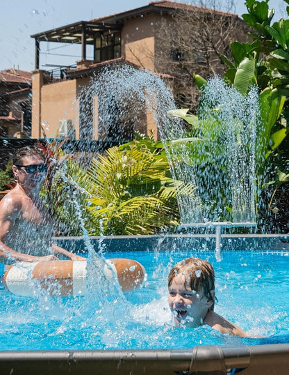 Dual Spray Pool Fountain for Above & In-Ground Pools | Adjustable Cooling Water Spray & Circulation Booster - Horizon Endless
