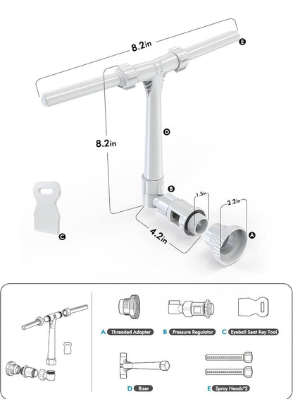 Dual Spray Pool Fountain for Above & In-Ground Pools | Adjustable Cooling Water Spray & Circulation Booster - Horizon Endless