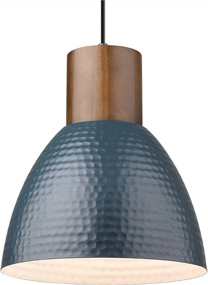 Elyona Hammered Pendant Light For Kitchen Island 10.2 Metal Solid Wood Bar - Horizon Endless