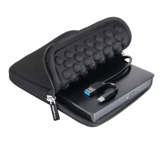 External CD DVD Drive for Laptop & Mac with Case, USB 3.0 Type-C - Horizon Endless