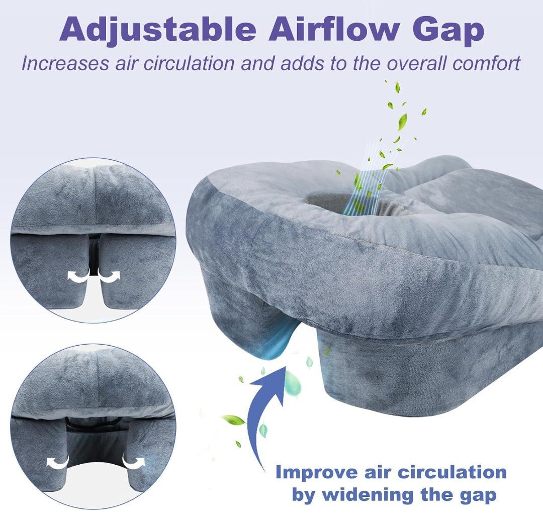 Face Down Pillow After Eye Surgery & Vitrectomy – Memory Foam Pillow with Face Cutout - Horizon Endless