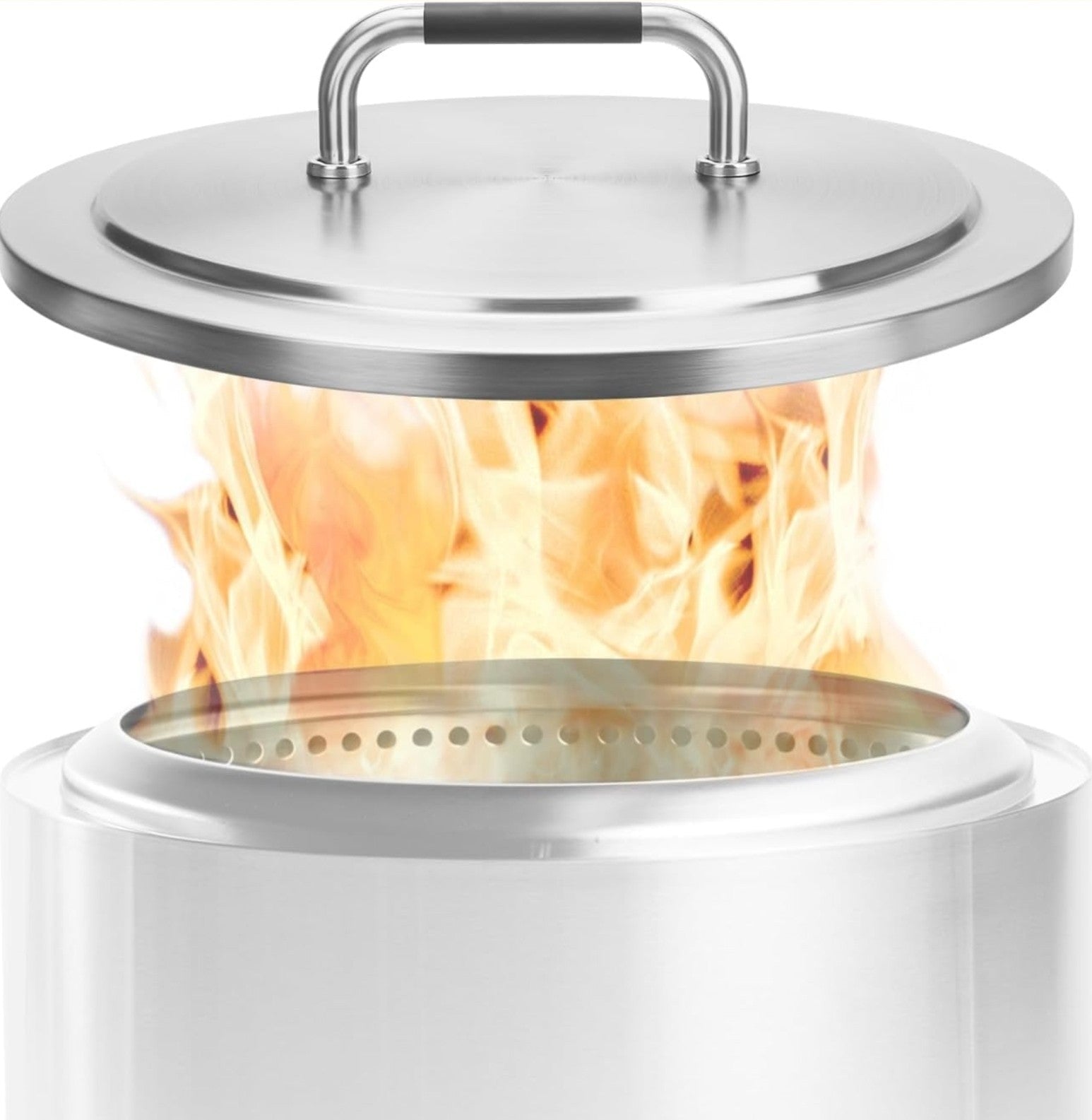 Fire Pit Lid for Solo Stove Bonfire 19.5'' Fire Pits Cover Heat Resistant Handle - Horizon Endless