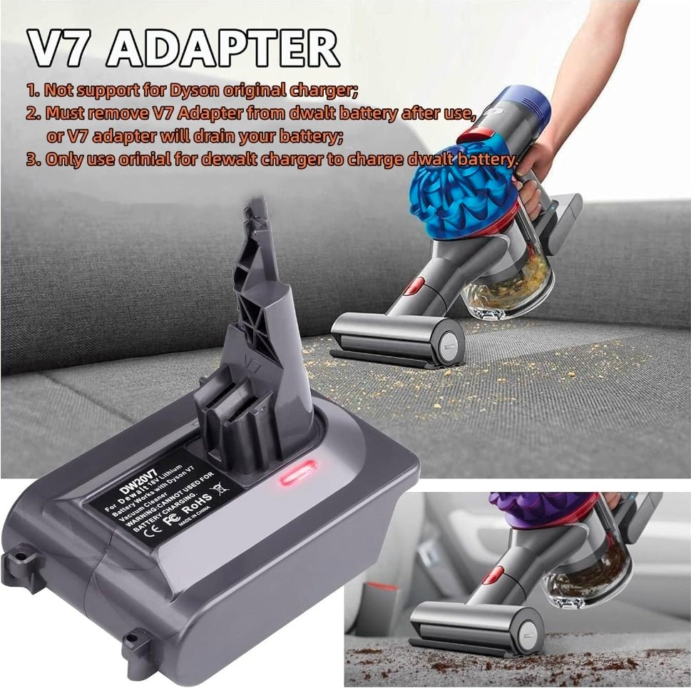 Fit for DeWalt 20V Battery Adapter Replace for Dyson V7 Vacuum Battery - Horizon Endless