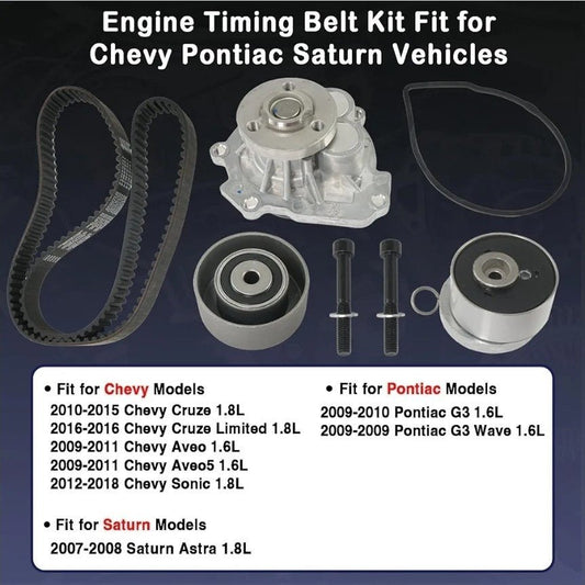 For 08-18 Chevy Aveo5 Cruze Sonic Pontiac G3 1.6 1.8L Timing Belt Kit Water Pump - Horizon Endless