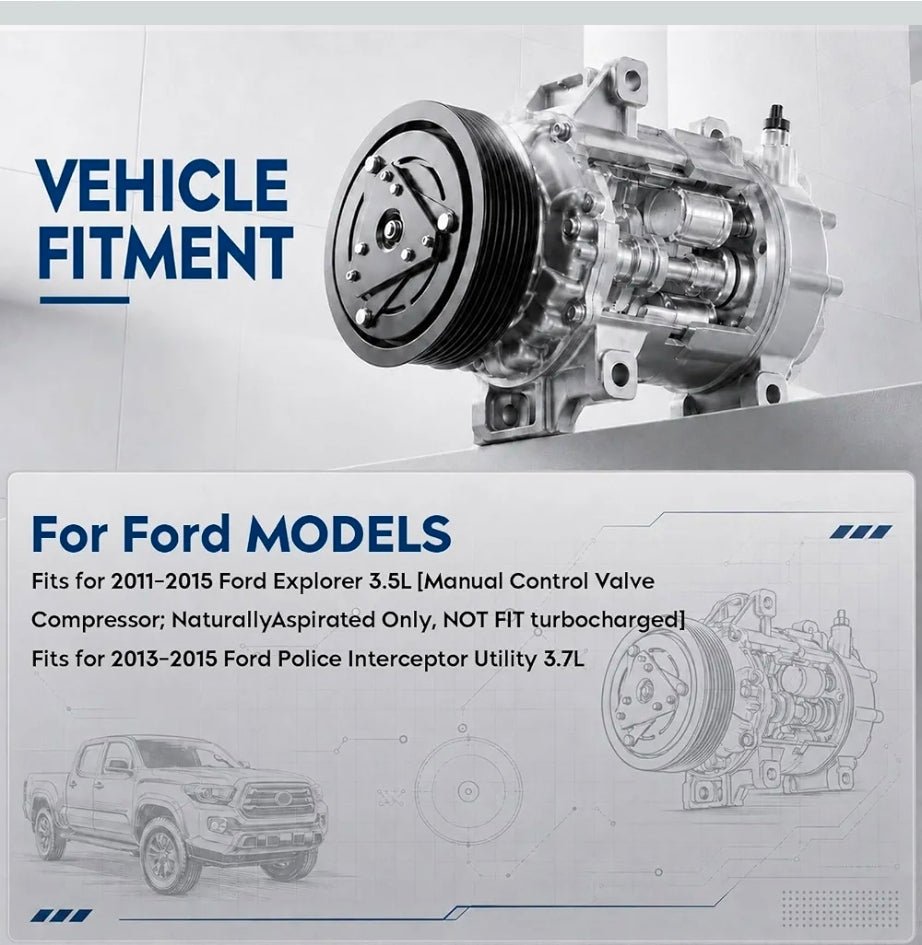 Ford Explorer AC Compressor with Clutch (2011-2015) - Perfect for Smooth Air Conditioning! - Horizon Endless