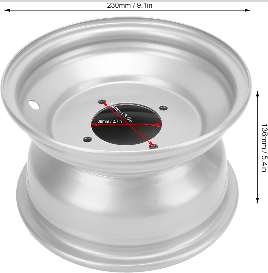 8" ATV Wheel Hub Upgrade - High Strength 4 Stud Aluminum Alloy, Easy Front Installation - Horizon Endless