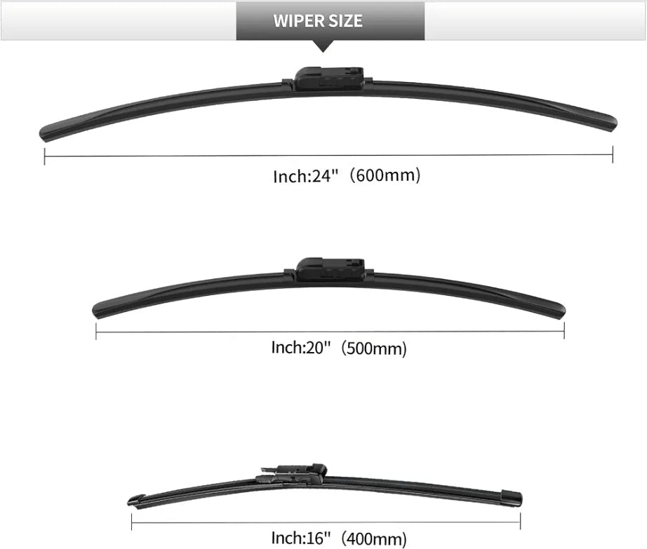 Front and Rear Windshield Wipers for Porsche Macan for Car Window Quiet and Streak-Free Front and Back Wiper Blades Assembly All-Season OEM Automotive Replacement Accessories - Horizon Endless