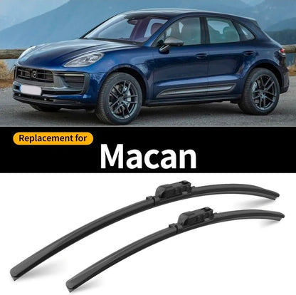 Front and Rear Windshield Wipers for Porsche Macan for Car Window Quiet and Streak-Free Front and Back Wiper Blades Assembly All-Season OEM Automotive Replacement Accessories - Horizon Endless