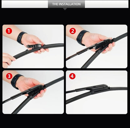 Front and Rear Windshield Wipers for Porsche Macan for Car Window Quiet and Streak-Free Front and Back Wiper Blades Assembly All-Season OEM Automotive Replacement Accessories - Horizon Endless
