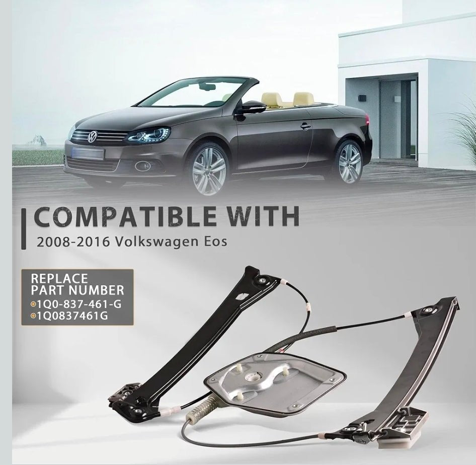VW Eos Window Regulator 2008-2016 - Front Left Power Window Replacement Assembly - Horizon Endless