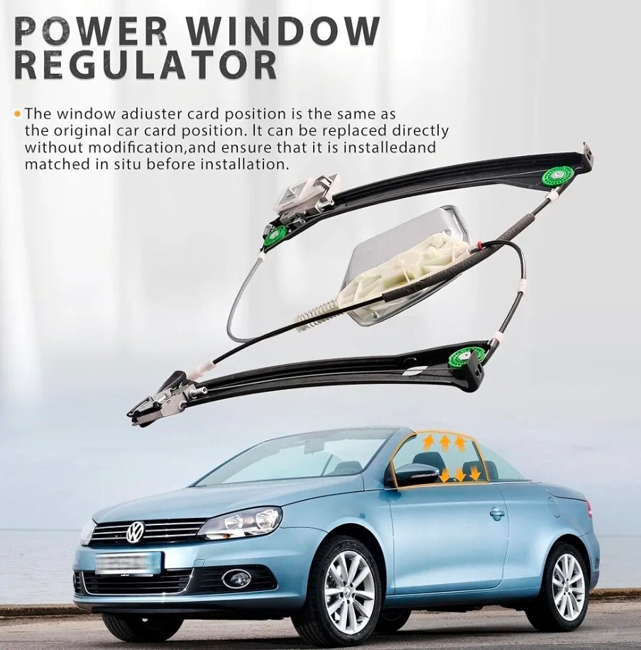 VW Eos Window Regulator 2008-2016 - Front Left Power Window Replacement Assembly - Horizon Endless