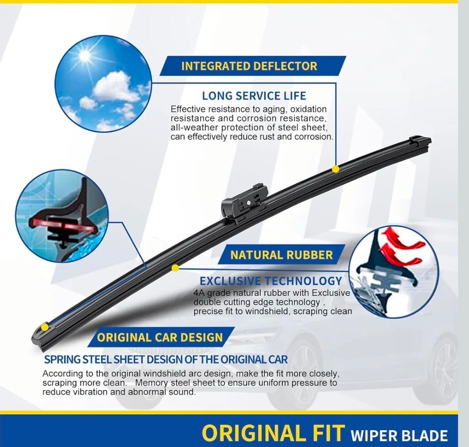 Front Wiper Blades 26"+18" Replacement for BMW 5 &7-Series 2010-2016 F01 F02 F04 F07 F10 M5,Fits Pinch Tab Arm,Original Equipment,All Season,Esay Install,Exact Fit,Stable Quiet,Price Afford - Horizon Endless