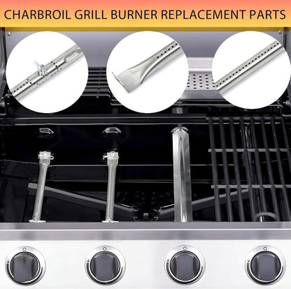 Grill Burner Replacement Parts for Charbroil Performance 2-Burner 463630021, 463655021, 463660021 with Adjustable Crossover Tube - Horizon Endless