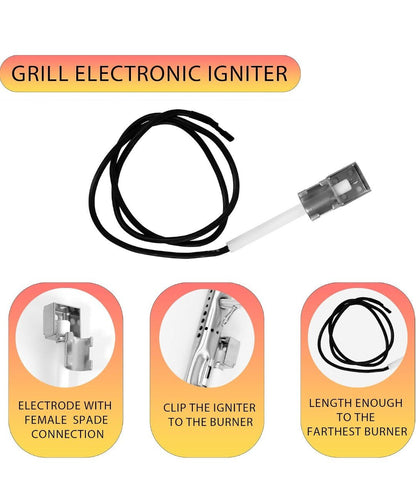 Grill Burner Replacement Parts for Charbroil Performance 2-Burner 463630021, 463655021, 463660021 with Adjustable Crossover Tube - Horizon Endless