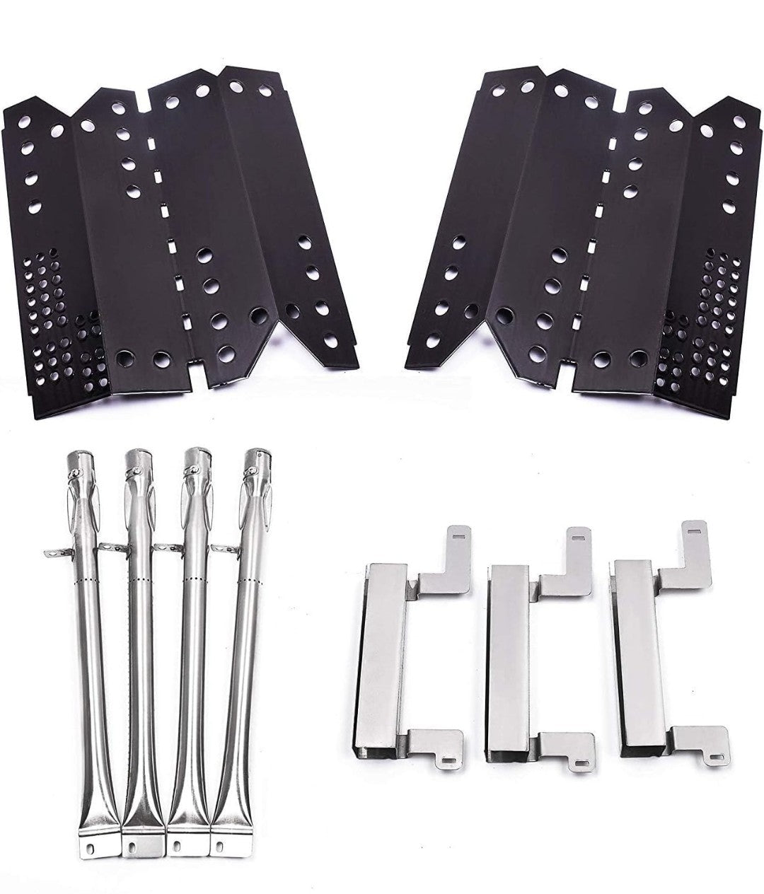 Grill Replacement Parts Kit for Stok Quattro 4 Burner Grills | Pipe Burners, Heat Plate Tent Shields & Crossover Tubes - Horizon Endless