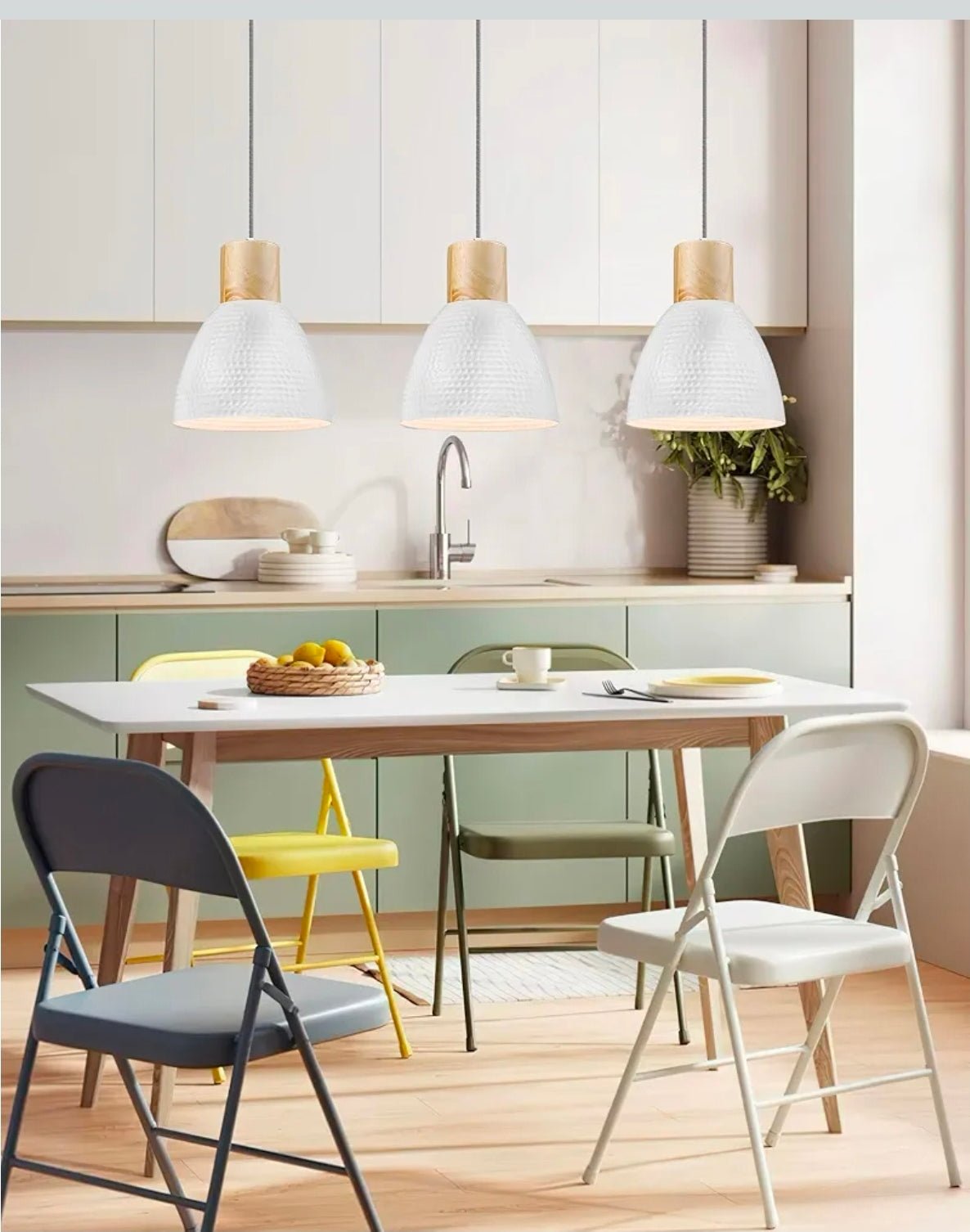 Handcrafted Pendant Lights for Kitchen Island, Rustic Wood Light Fixtures, Modern Industrial Light - Horizon Endless