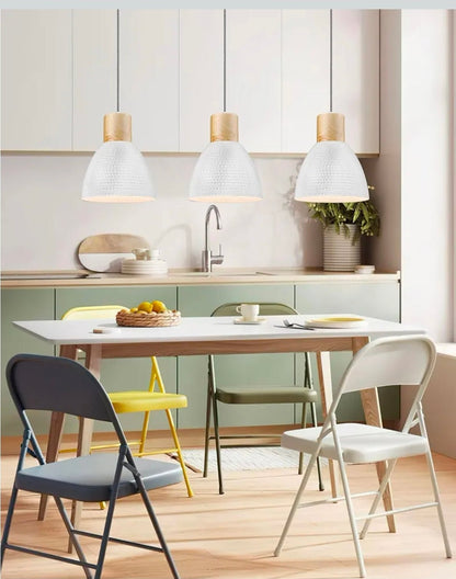 Handcrafted Pendant Lights for Kitchen Island, Rustic Wood Light Fixtures, Modern Industrial Light - Horizon Endless