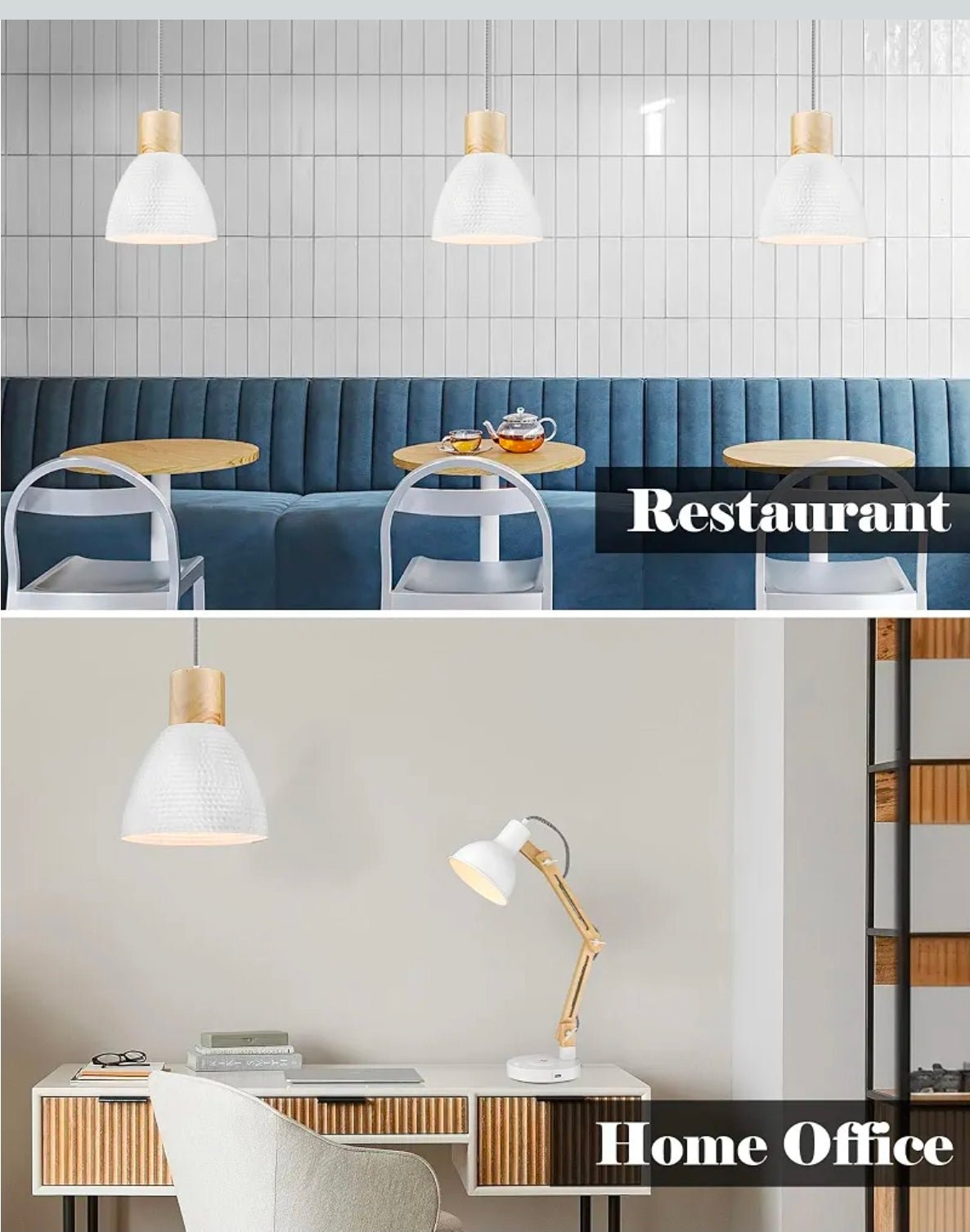 Handcrafted Pendant Lights for Kitchen Island, Rustic Wood Light Fixtures, Modern Industrial Light - Horizon Endless