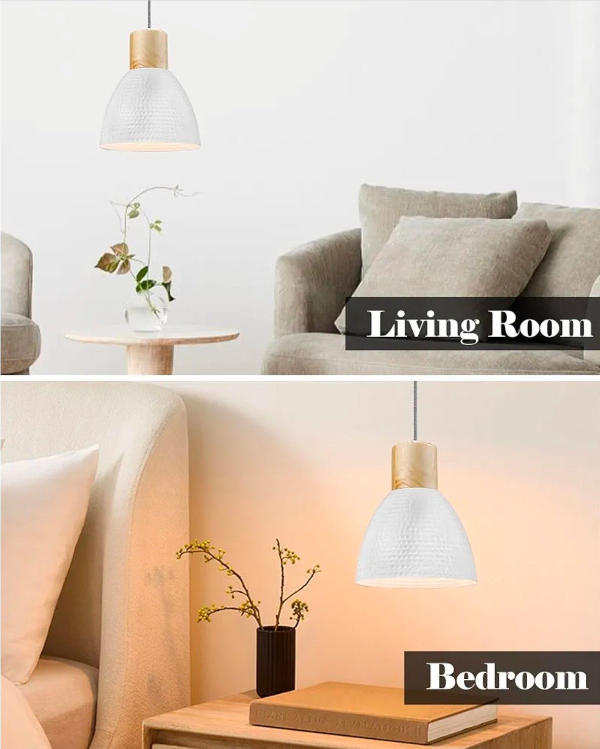 Handcrafted Pendant Lights for Kitchen Island, Rustic Wood Light Fixtures, Modern Industrial Light - Horizon Endless