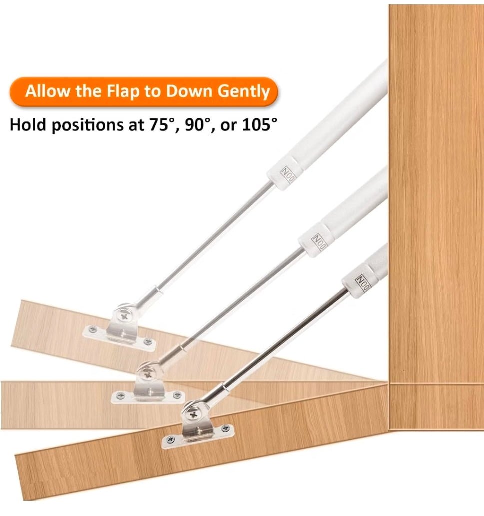 HBL' 2 Pack 100N/22LBS Drop Down Gas Struts for Drop-Front Desk Downward Slowly Such as Fold-Down Desk, Flap Lid - Horizon Endless