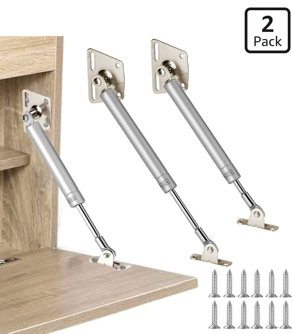 HBL' 2 Pack 100N/22LBS Drop Down Gas Struts for Drop-Front Desk Downward Slowly Such as Fold-Down Desk, Flap Lid - Horizon Endless