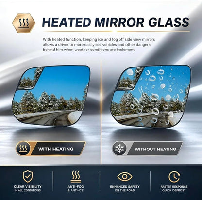Heated Mirror Glass for 2015-2022 Chevy Colorado & GMC Canyon Driver Side Replacement - Horizon Endless