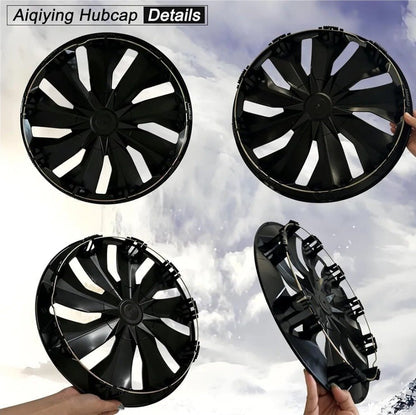 Hubcap Wheel Cover Replacement R16 Hub Caps Universal 16-inch Black And Silver - Horizon Endless