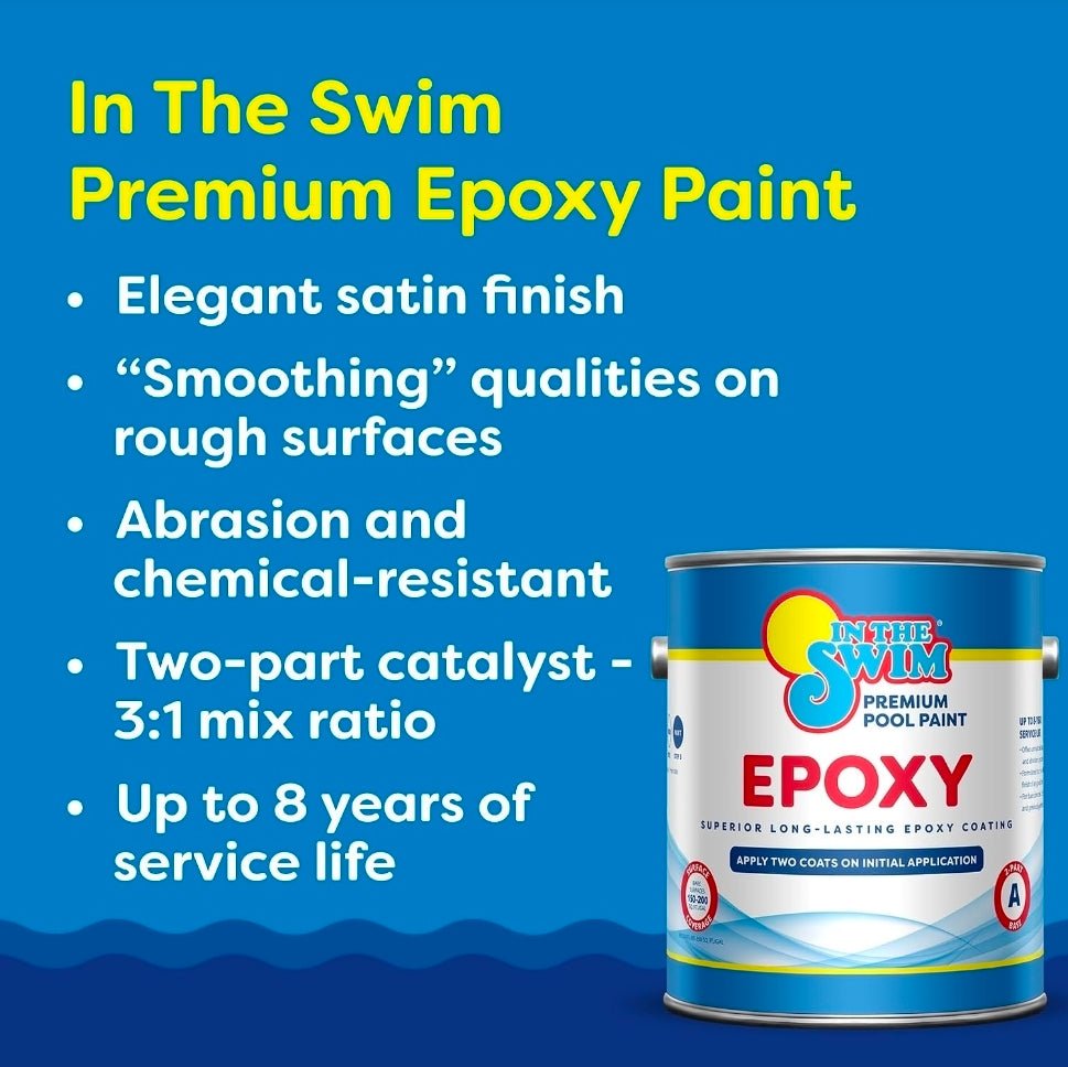 In The Swim White Epoxy Pool Paint - High Gloss, Stain Resistant 1 Gallon - Horizon Endless