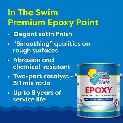 In The Swim White Epoxy Pool Paint - High Gloss, Stain Resistant 1 Gallon - Horizon Endless