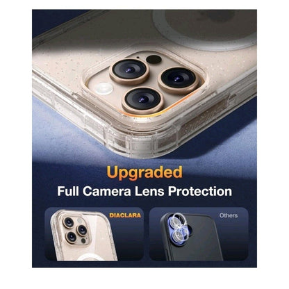 Iphone 16 Pro Mag Case Clear Glitter, with Screen Protector - Horizon Endless