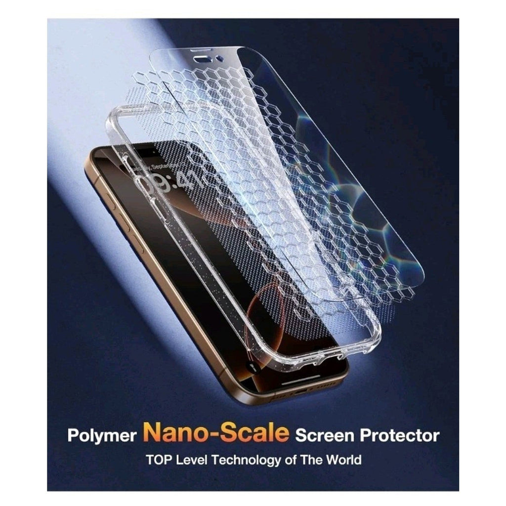 Iphone 16 Pro Mag Case Clear Glitter, with Screen Protector - Horizon Endless