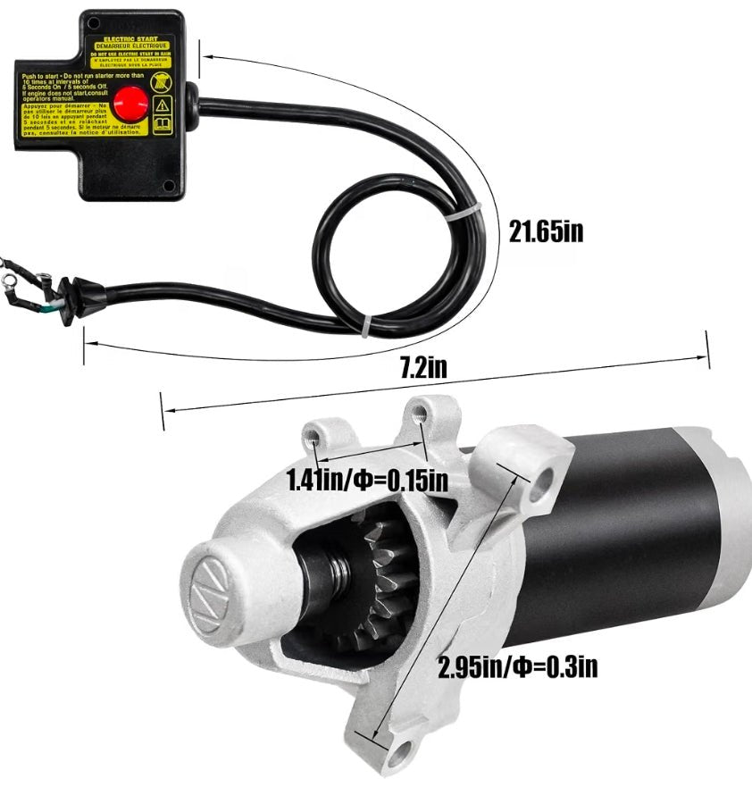 JQ170 Electric Starter 951-10645A for 208cc 254cc Engine Snowblower 751-10645A Starter for Troy-Bilt MTD Cub-Cadet Craftsman Ariens Husqvarna Snowblower 17 Teeth 120V - Horizon Endless
