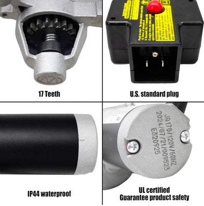 JQ170 Electric Starter 951-10645A for 208cc 254cc Engine Snowblower 751-10645A Starter for Troy-Bilt MTD Cub-Cadet Craftsman Ariens Husqvarna Snowblower 17 Teeth 120V - Horizon Endless