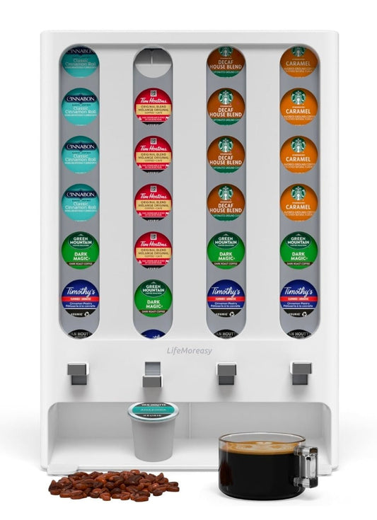 K Cup Holder Creative Coffee Pods Storage Stand Vending-Style K Pod Dispenser K Cup Organizer for 28 Pods - Horizon Endless