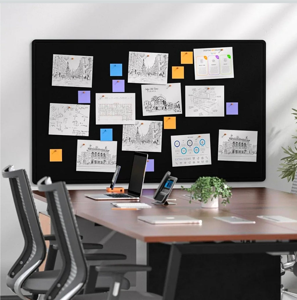 Premium 60x36 Foldable Felt Board - Ideal Office Vision Board Supplies - Horizon Endless