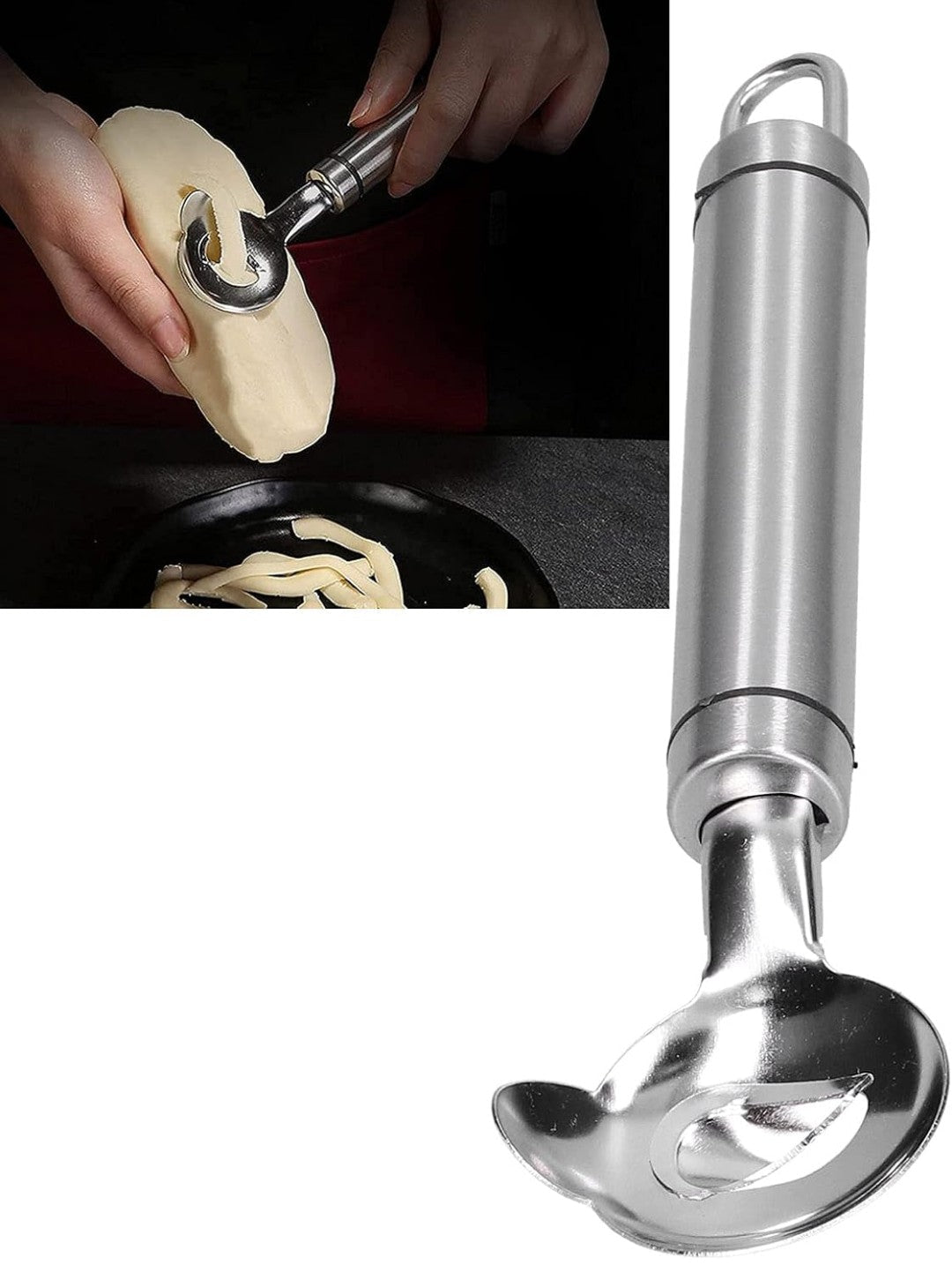 Left-Handed Kitchen Noodle Knife – Sturdy Slotted Dough Cutter & Vegetable Chopping Knife - Horizon Endless