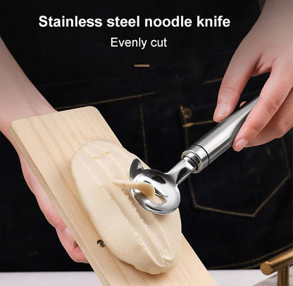 Left-Handed Kitchen Noodle Knife – Sturdy Slotted Dough Cutter & Vegetable Chopping Knife - Horizon Endless