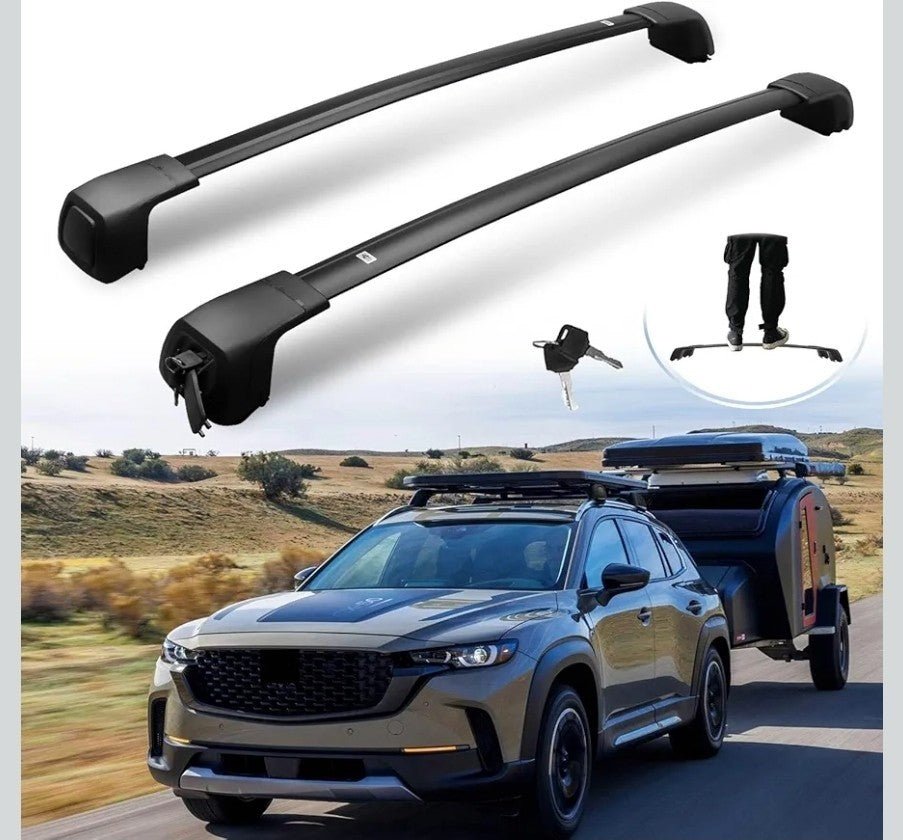 Lockable Roof Racks for Mazda CX50 Including Hybrid, Anti-Theft Cross Bars - Horizon Endless