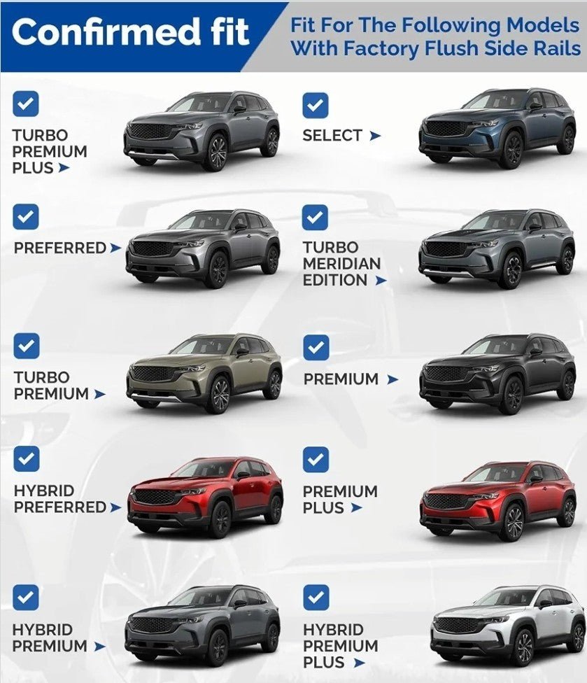Lockable Roof Racks for Mazda CX50 Including Hybrid, Anti-Theft Cross Bars - Horizon Endless