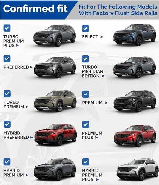 Lockable Roof Racks for Mazda CX50 Including Hybrid, Anti-Theft Cross Bars - Horizon Endless