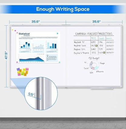 Magnetic Dry Erase Board, 72 X 48 Inches, Foldable Wall-Mounted Whiteboard with - Horizon Endless