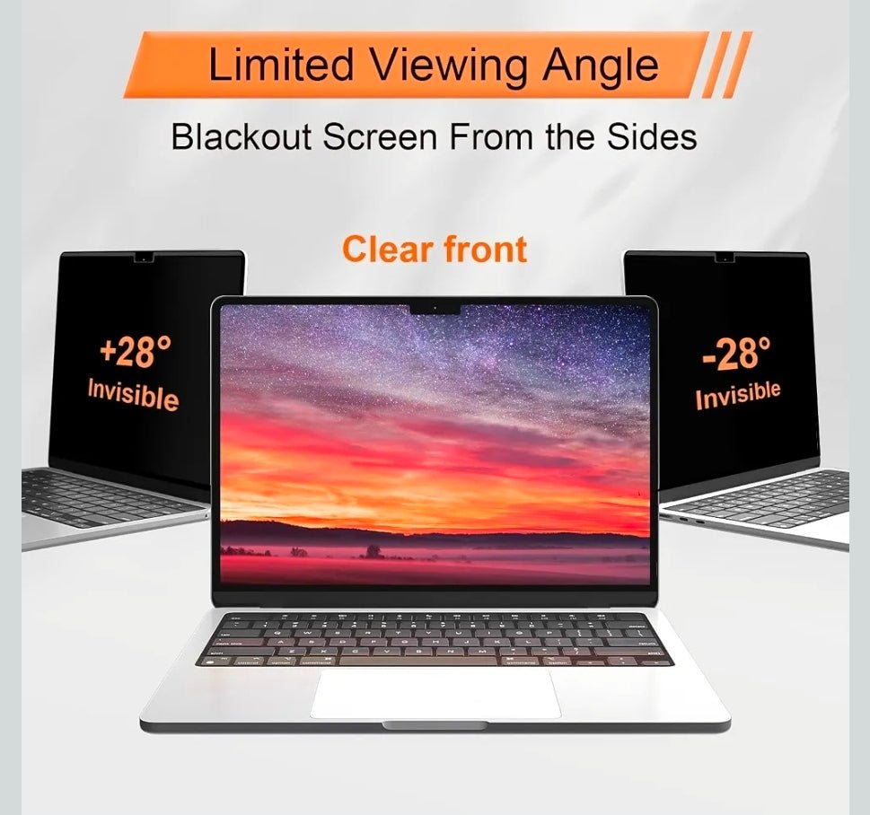 Magnetic Privacy Screen for MacBook Pro 13 Inch(2016-2022, M1, M2), Anti Glare Blue Light Filter with Camera Cover, Anti Spy Laptop Screen Protector - Horizon Endless
