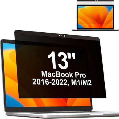 Magnetic Privacy Screen for MacBook Pro 13 Inch(2016-2022, M1, M2), Anti Glare Blue Light Filter with Camera Cover, Anti Spy Laptop Screen Protector - Horizon Endless