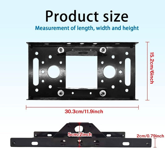 Mailbox Adapter Plate & Mounting Board - Black Powder Coated for Most Mailboxes - Horizon Endless
