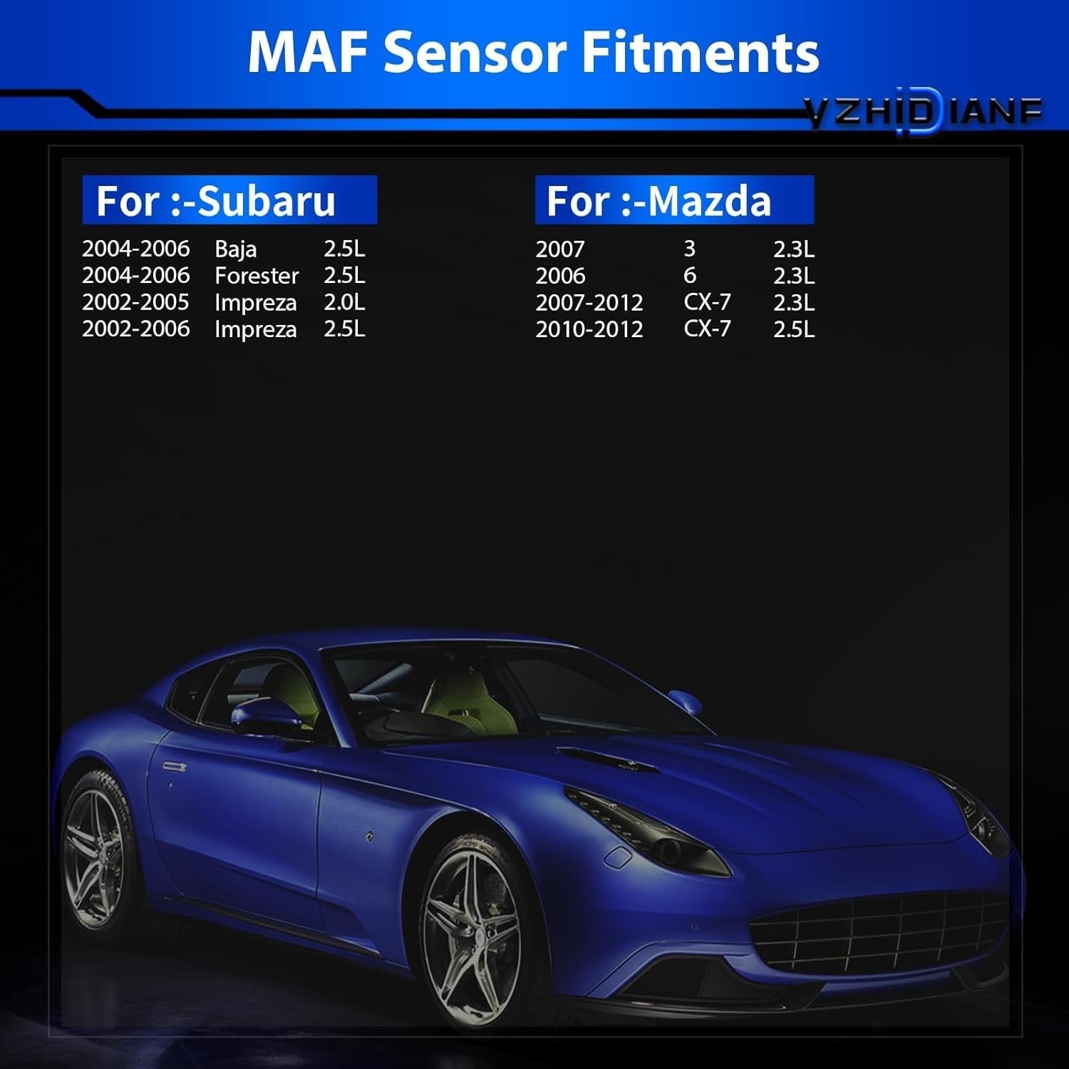 Mass Air Flow Sensor 22680‑AA310 Fits Mazda 3 6 CX‑7 & Subaru 2.0/2.5L Models - Horizon Endless