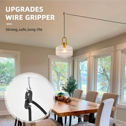 Mid Century Modern Glass Pendant Light, Handcrafted Ribbed Glass with Brushed Bronze Finish, Plug in Hanging Lamp for Kitchen Island Dining Room, 14.7ft Cord & E26 Base - Horizon Endless