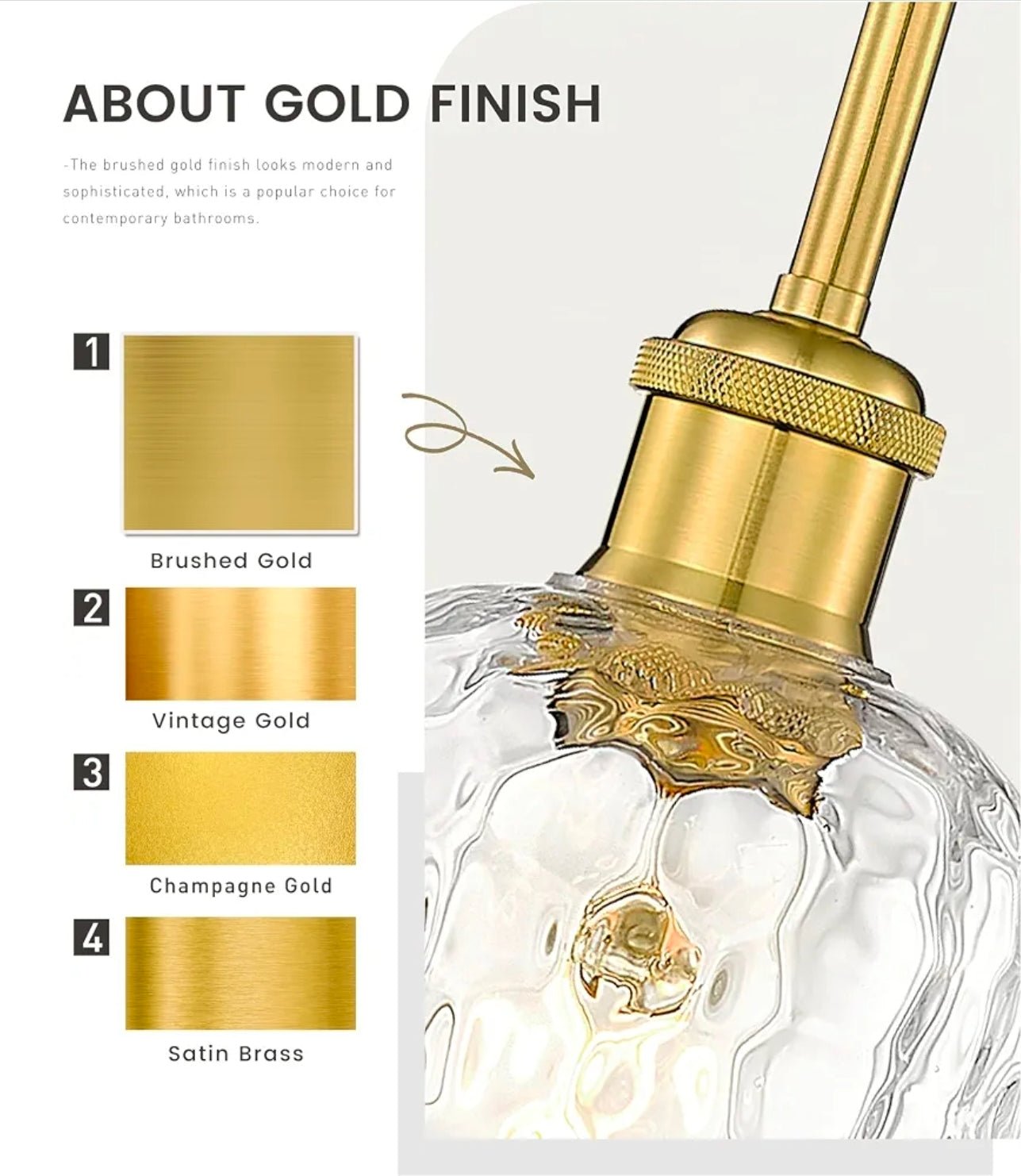 2-Pack Modern Gold Pendant Light Set with Clear Glass, Brushed Gold Finish - Horizon Endless