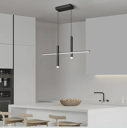 Modern LED Linear Pendant Light with Dual Spotlights Dimmable Pendant Lights - Horizon Endless