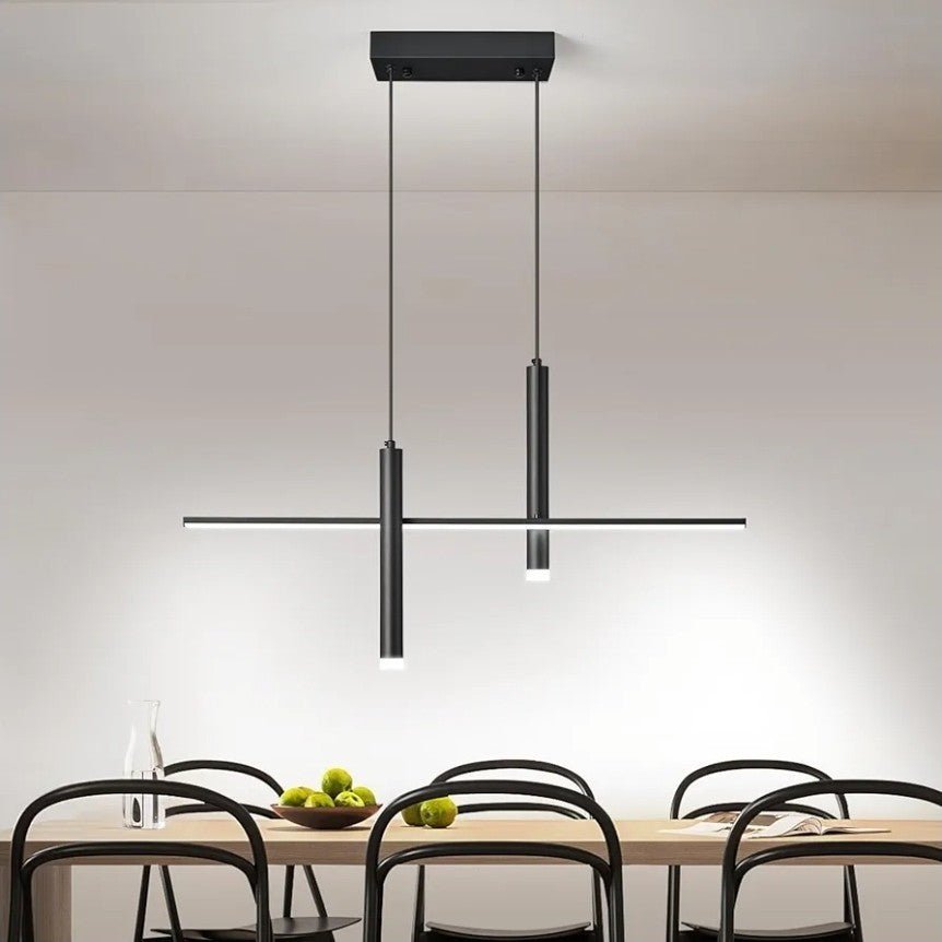 Modern LED Linear Pendant Light with Dual Spotlights Dimmable Pendant Lights - Horizon Endless